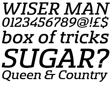 Sancoale Slab Extended Medium Italic