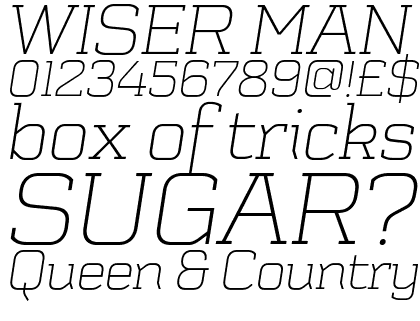 Schwager Thin Italic