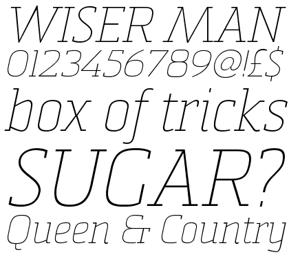 Sommet Slab Thin Italic