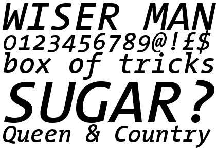 TheMix Mono SemiBold Italic