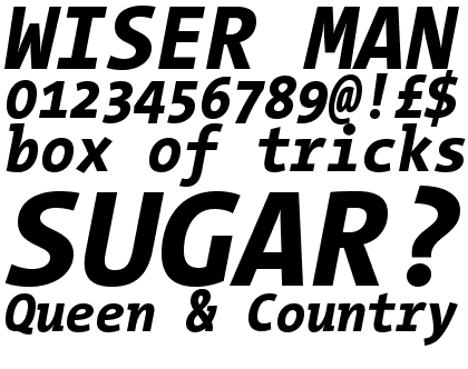 TheMix Mono Semi Condensed ExtraBold Italic