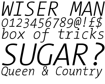 TheMix Mono Semi Condensed Light Italic