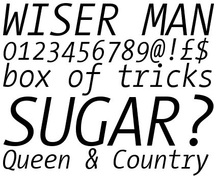 TheSans Mono Condensed SemiLight Italic