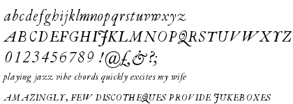 Van Dijck&reg; Italic