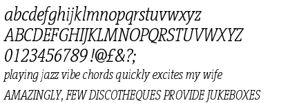 Vigor DT Condensed Light Italic