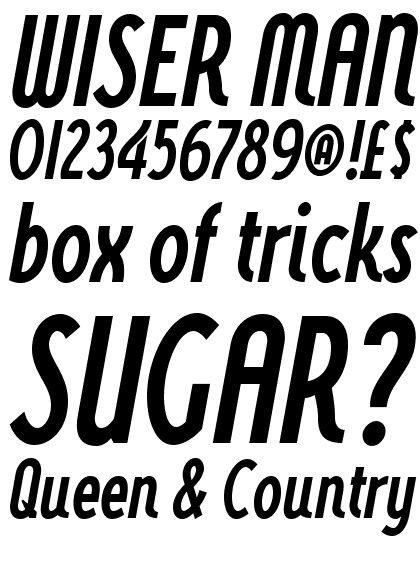 Wasabi Condensed Bold Italic