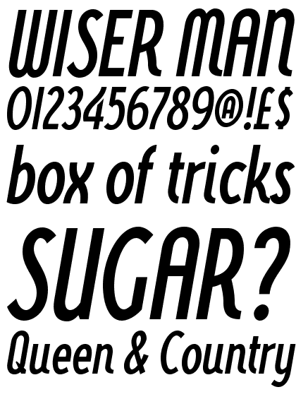 Wasabi Condensed Medium Italic