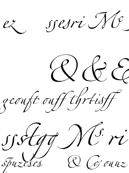 Zapfino&trade; Ligatures